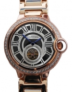 Cartier Balloon Bleu de Cartier Tourbillon Diamonds Replica Watch #2