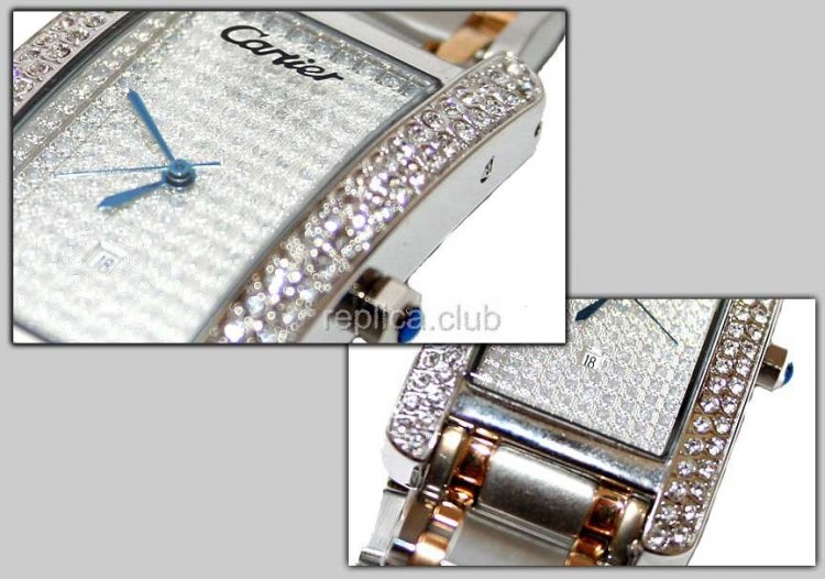 Cartier Tank Americaine Diamonds Replica Watch #1