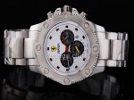 Replica Ferrari Assista Case Trabalho Cronógrafo Aço inoxidável completa com moldura branca e branco Dial-- BWS0350