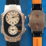 Patek Philippe zwei Zeitzonen Diamonds Replica Watch #2