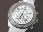 Chanel J12 Diamonds Chronograph, Real causa ceramica e Braclet #1