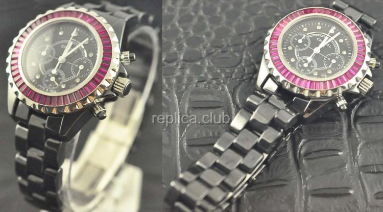 Chanel J12 Diamonds Chronograph, Real Ceramic Case Und Armband, 34mm