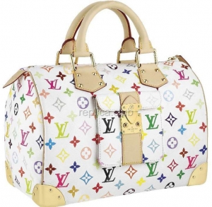 Louis Vuitton Monogram Canvas Speedy 30 Multicolor White Handtasche M92643 Replica