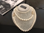 Chanel White Diamond Pearl Necklace Replica #12