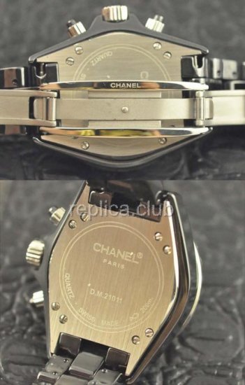 Chanel J12 Diamonds Chronograph, Real Ceramic Case Und Armband, 34mm