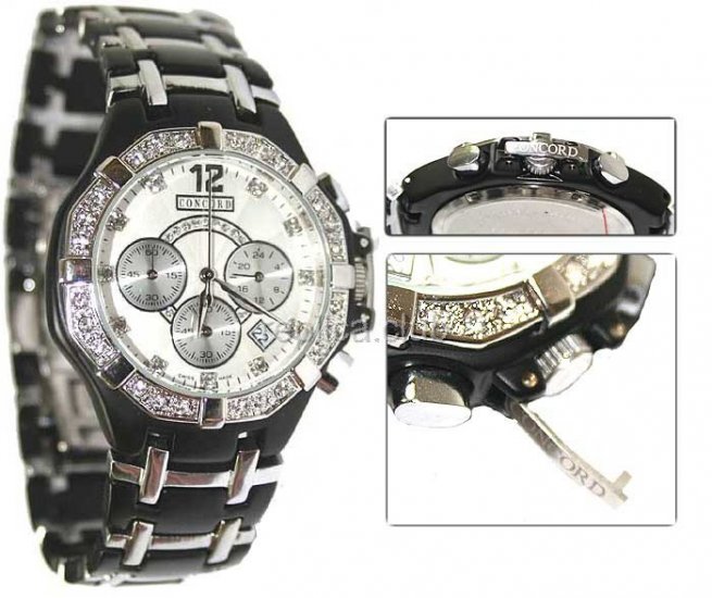 Concord Saratoga Chronograph Diamond Replica Watch #1