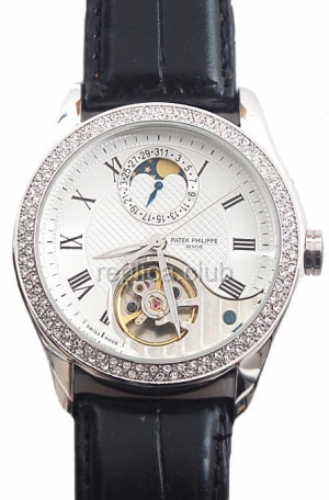 Patek Philippe Calatrava Date Diamonds Replica Watch #4