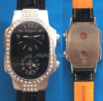 Patek Philippe zwei Zeitzonen Diamonds Replica Watch #1