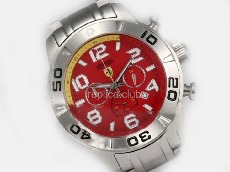 Replica Ferrari-Uhr Chronograph Arbeits Red Dial - BWS0341