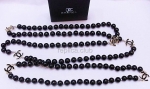 Chanel Black Pearl Necklace Replica #3