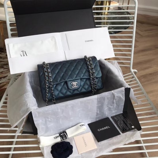 Chanel Classic Double Flap Bag – Caviar & Medium & Blue