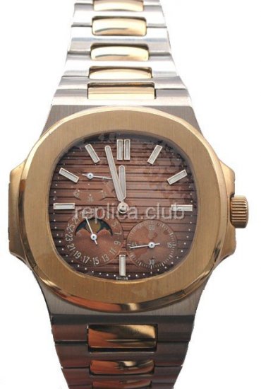 Patek Philippe Nautilus Power Reserve Handaufzug Replica Watch #4