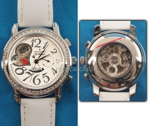 Zenith Star Open Heart El Primero Steel Diamonds Replica Watch #3