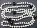 Chanel Branco / Colar Replica Black Pearl #3