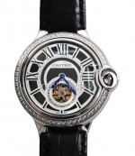 Cartier Balloon Bleu de Cartier Tourbillon Diamonds Replica Watch #6