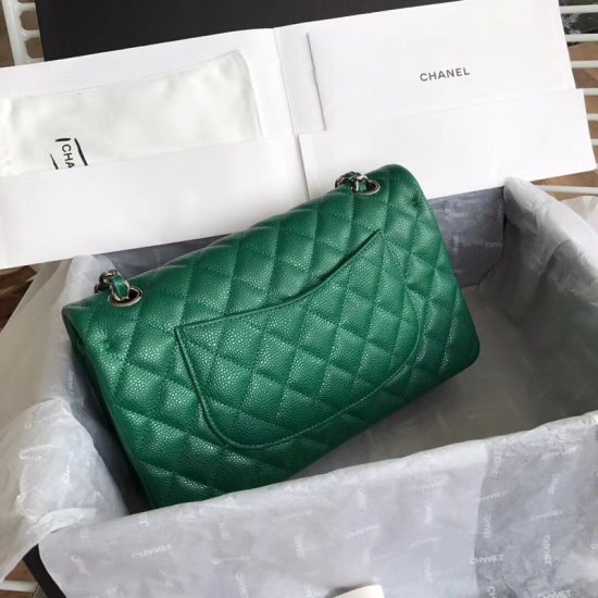 Chanel Classic Double Flap Bag – Caviar & Medium & Green