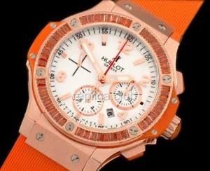 Hublot Big Bang "Orange Carat" Diamonds Chronograph Replik Schweizer