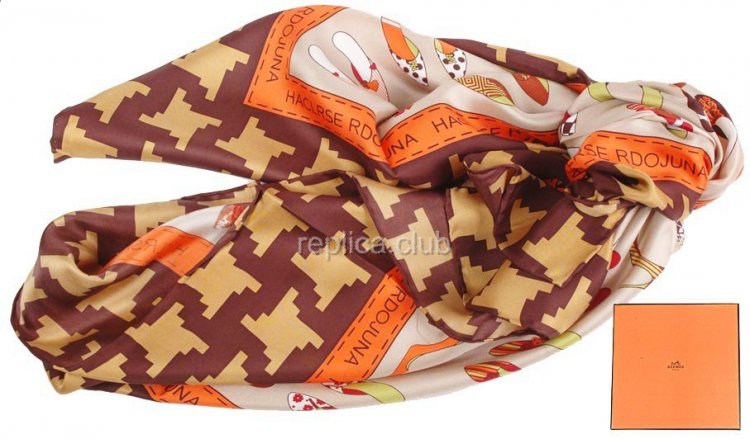 Hermes Carre 70 In Vintage Silk Scarf #45