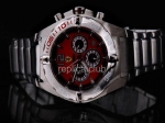 Dial réplique Ferrari Montre chronographe de travail de mouvement de quartz rouge et ssband Strap - BWS0357