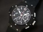 Cronógrafo Hublot Big Bang PVD seno del movimiento suizo Negro Replicas relojes suizos