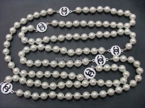 Chanel White Pearl Necklace Replica #6