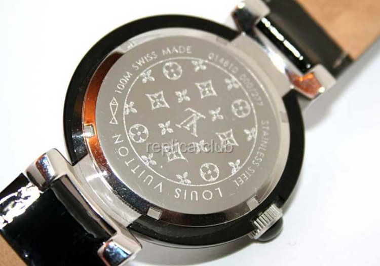 Louis Vuitton Tambour Quartz Diamonds Replica Watch #2