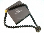 Chanel Black Pearl Necklace Replica #2
