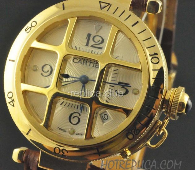 Cartier Pasha gold Grid Replica Watch