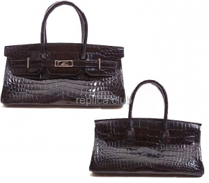 Hermes Shoulder Birkin Crocodile Replica Handbag #1