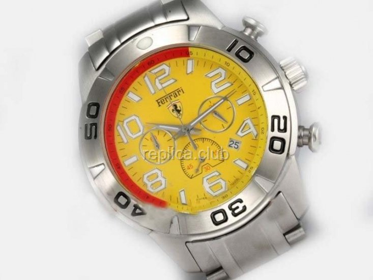 Replica Ferrari Watch Working Chronograph Yellow Dial - BWS0343