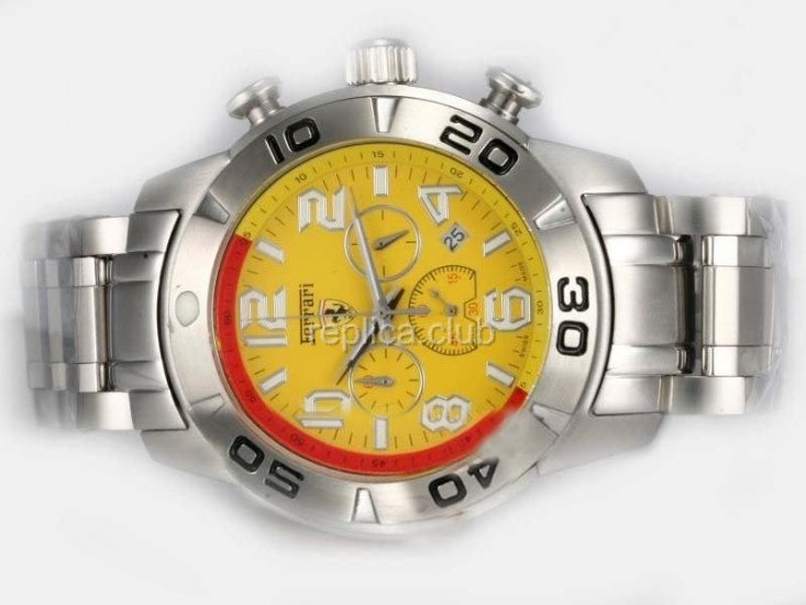 Replica Ferrari Watch Working Chronograph Yellow Dial - BWS0343