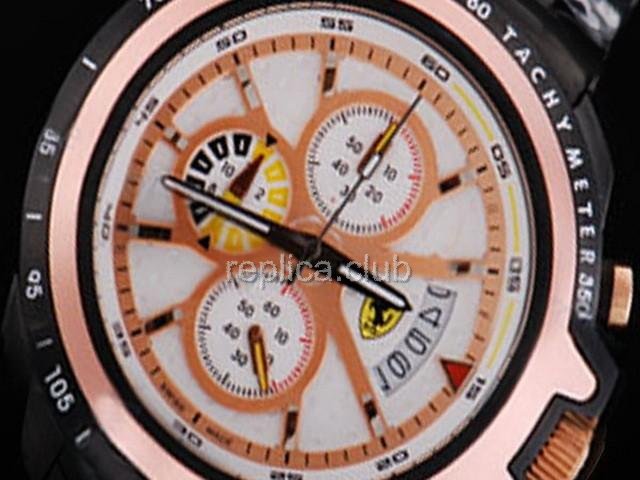 Replica Ferrari Watch Panerai Automatic Movement Rose Gold Case with White Dial - BWS0364