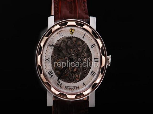 Replica Ferrari Watch Panerai Automatic Movement Rose Gold Bezel with Leather Strap - BWS0367