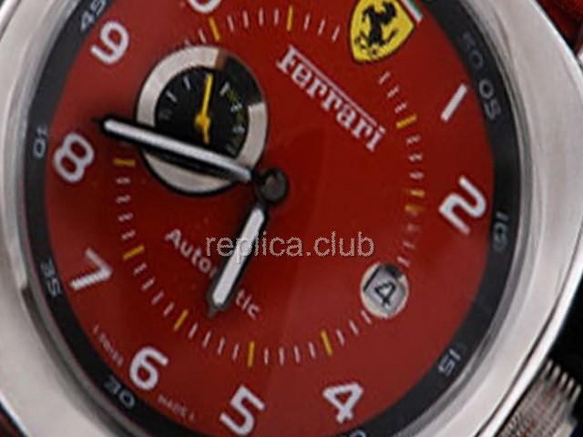 Replica Ferrari Watch Panerai Power Reserve Aoutmatic Movement Red Dial and Strap - BWS0379