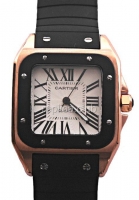 Cartier Santos 100, reloj réplica de tamaño mediano #2