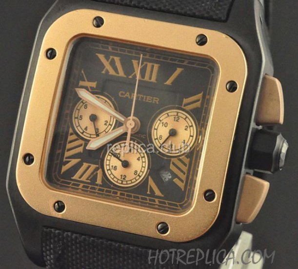Cartier Santos 100 Reloj Replica #3