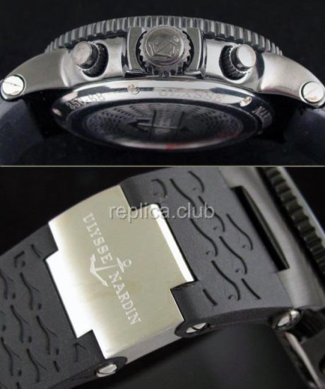 Ediciones limitadas Ulysse Nardin Maxi Sello Azul Marino Cronógrafo replicas relojes #1