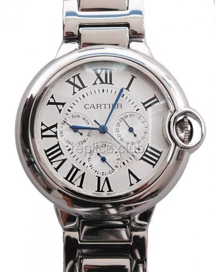 Cartier globo Bleu de Cartier Datograph Replica Watch, de gran tamaño #2