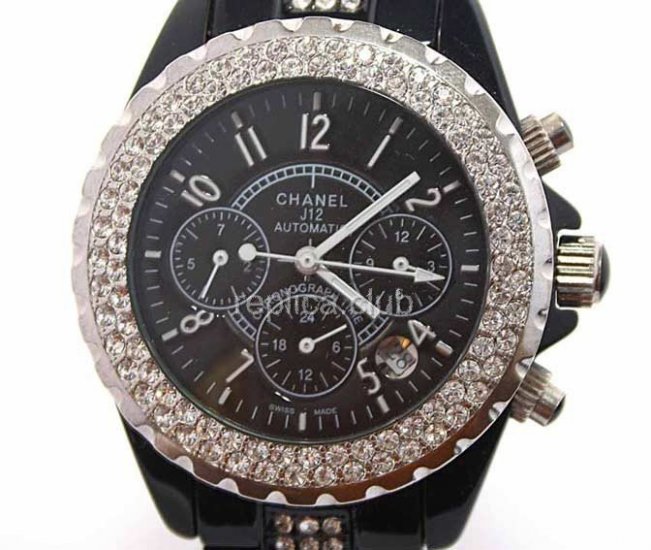 Chanel J12 de diamantes braclet Replica Watch #1