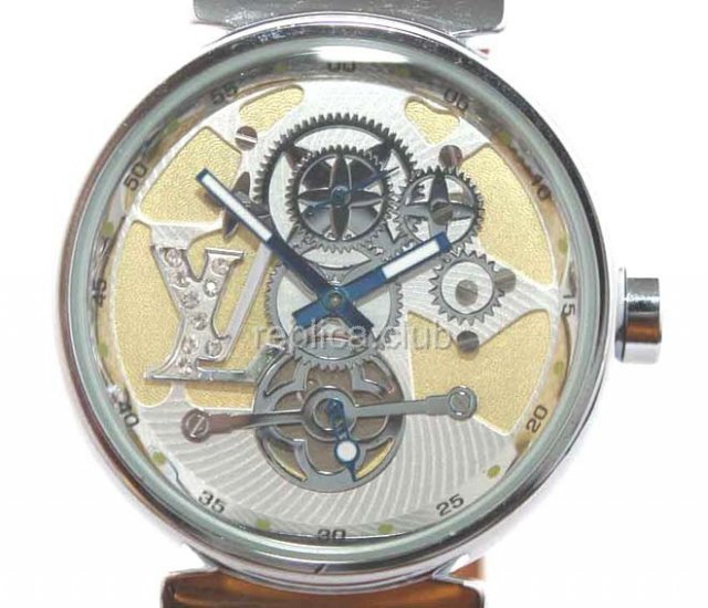 Louis Vuitton Estilo Perpetua Segundos pequeñas replicas relojes