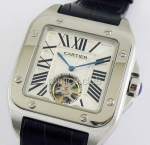 Cartier Santos 100 replicas relojes Tourbillon #1