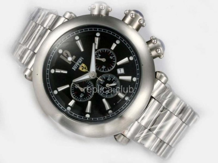Dial Réplica reloj Ferrari de Trabajo Cronógrafo Negro - BWS0337