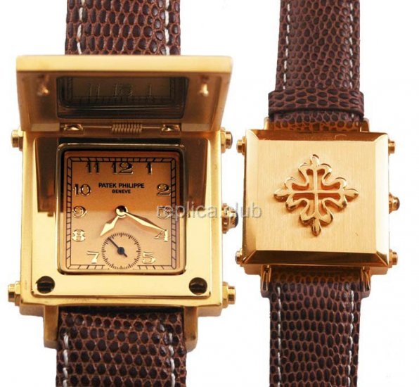 Patek Philippe de apertura frontal Cubierta replicas relojes #4