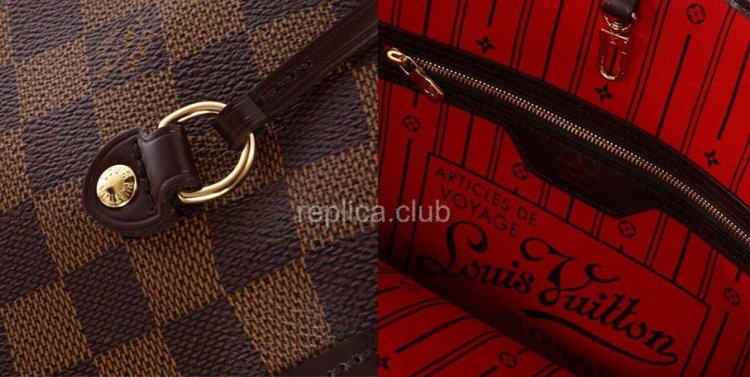 Louis Vuitton Damier lienzo Pm Neverfull N51105 bolso de la reproducción