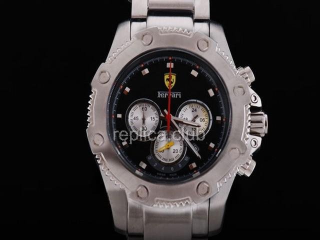 Replica Ferrari Panerai reloj Movimiento de cuarzo Negro Dial y Correa SSband - BWS0381