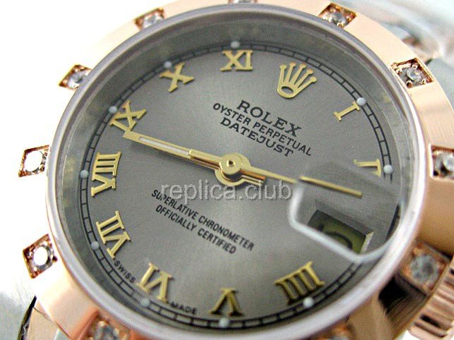 Señoras Rolex Oyster Perpetual Datejust réplica reloj suizo #13
