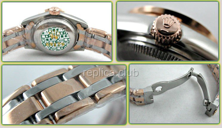 Señoras Rolex Oyster Perpetual Datejust réplica reloj suizo #13