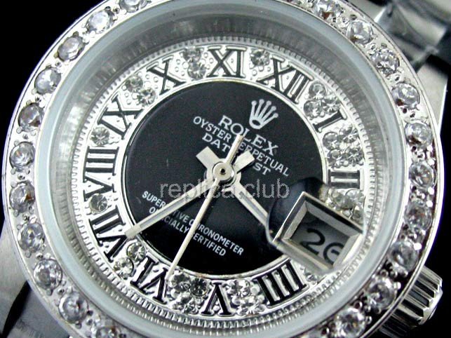 Señoras Rolex Oyster Perpetual Datejust réplica reloj suizo #9
