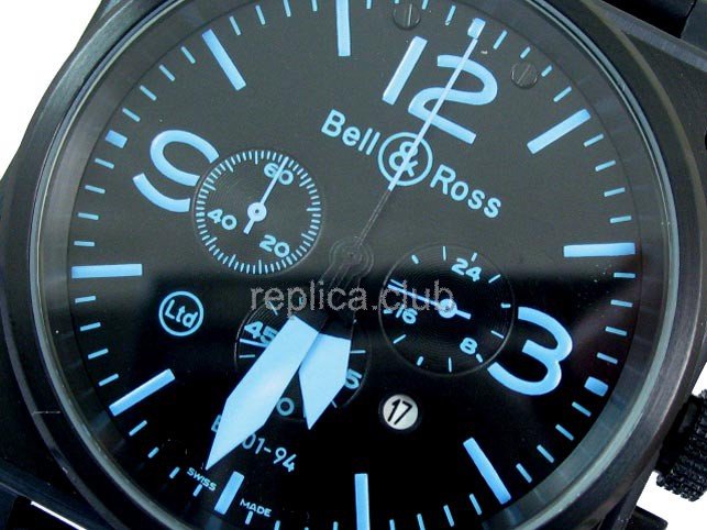 Bell y Ross BR01 Instrumento-94 Cronograph Reloj Suizo Replica seno del movimiento #2