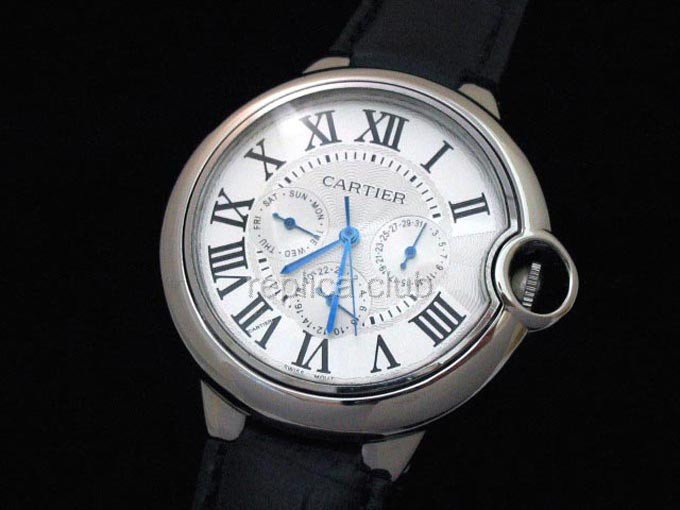 Cartier globo Bleu de Cartier Datograph Replica Watch, de gran tamaño #3